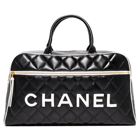 vintage chanel nylon weekender bag|More.